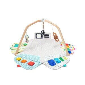 Love every Colorful Baby Play Gym mat with polka dot tent